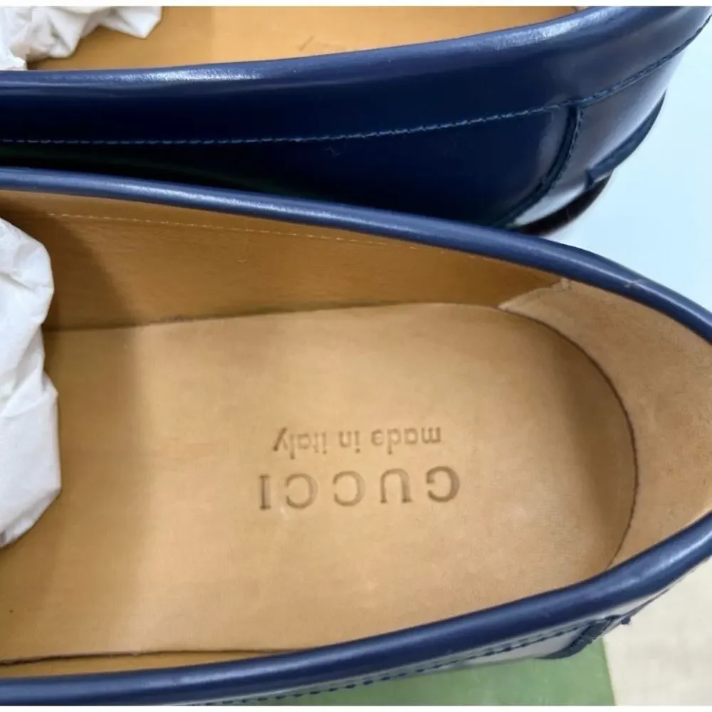 Men’s Gucci interlocking GG leather loafers size 11 made in Italy - Picture 4 of 11
